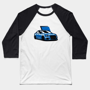 Blue A3 RS3 Front Baseball T-Shirt